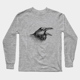 Handpainted Crow Long Sleeve T-Shirt